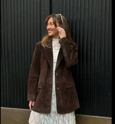 Hazel blazer faux suede
