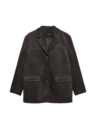 Hazel blazer faux suede