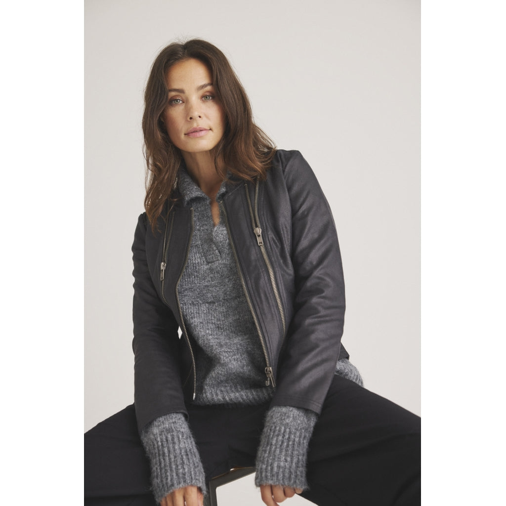 Athena faux leather jacket