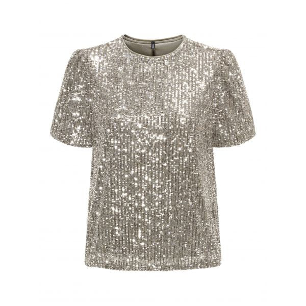 Lana s/s loose sequins top