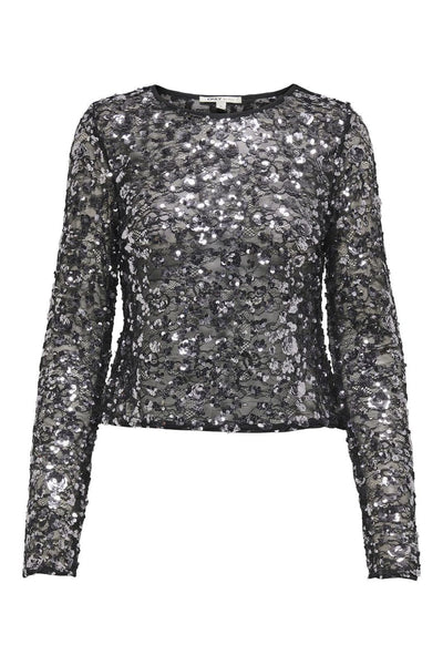 Palema lace sequins top