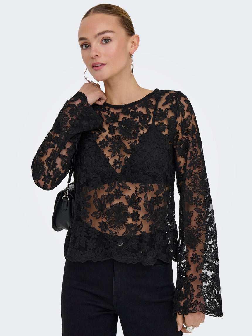 Lanja l/s lace top
