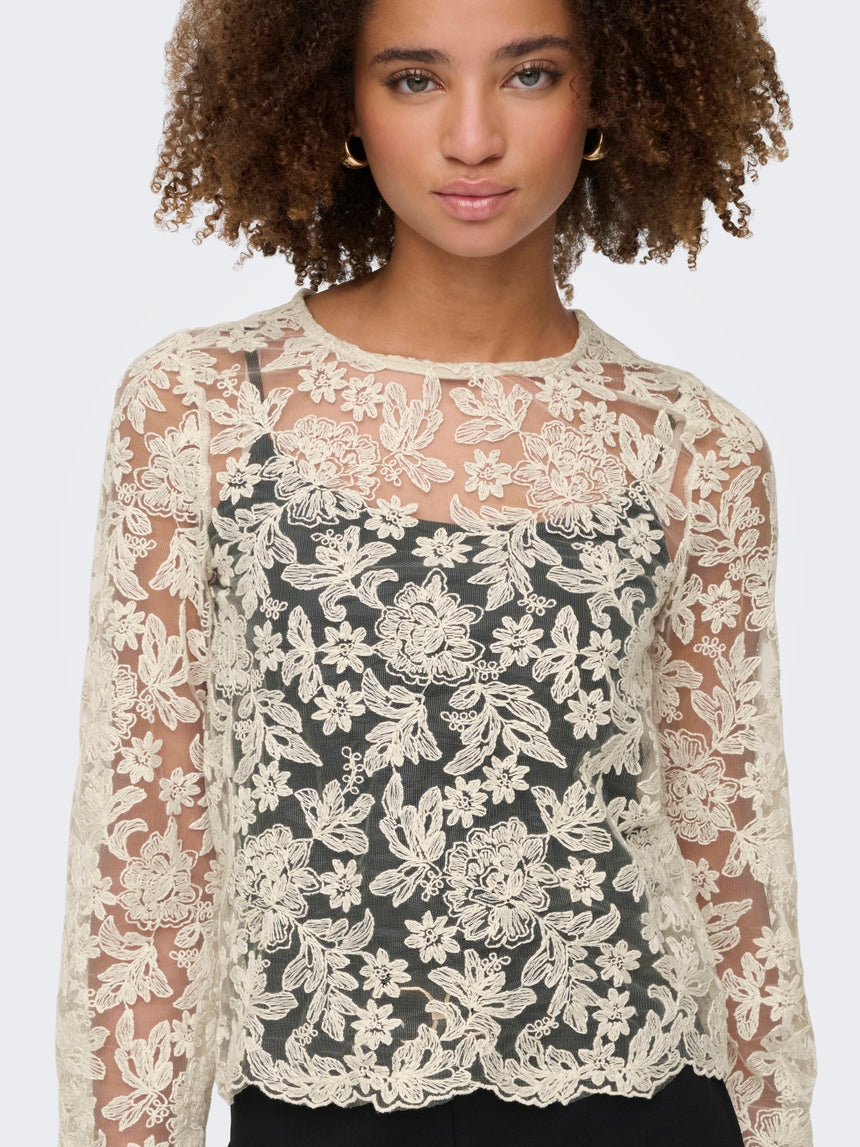 Lanja l/s lace top