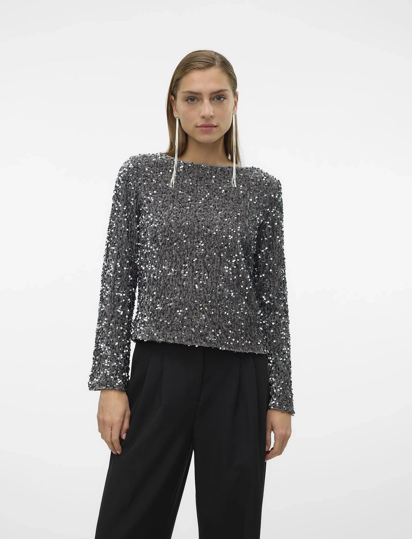 Bella boatneck sequins