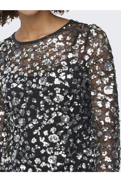 Palema lace sequins top