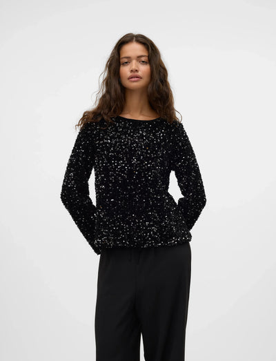 Bella boatneck sequins