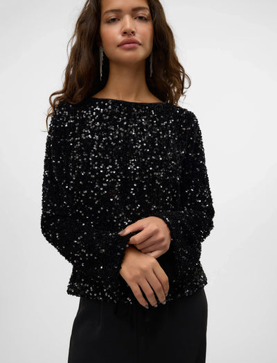 Bella boatneck sequins