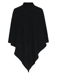 Fortuna high neck poncho