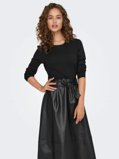 Maddie faux leather mix dress