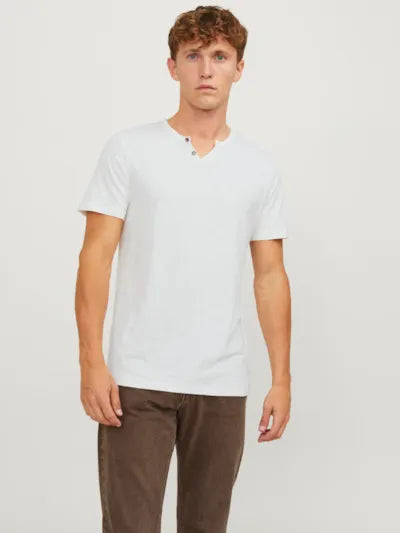 Split neck T-shirt