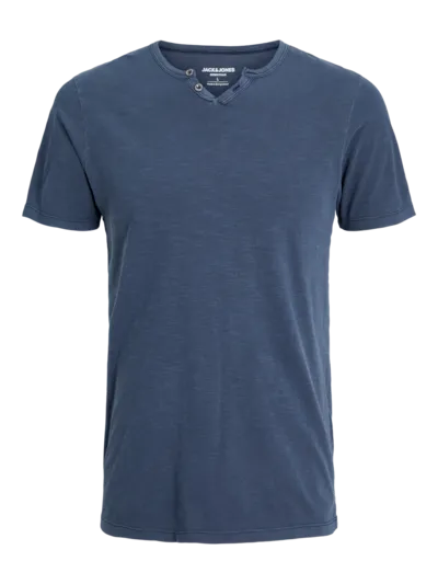 Split neck T-shirt