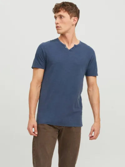 Split neck T-shirt