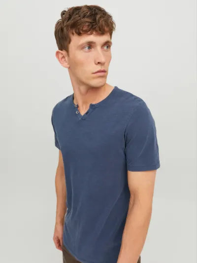 Split neck T-shirt