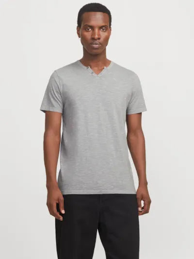 Split neck T-shirt