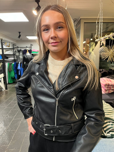 Raven faux leather jacket