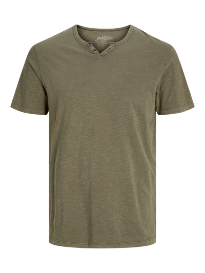 Split neck T-shirt