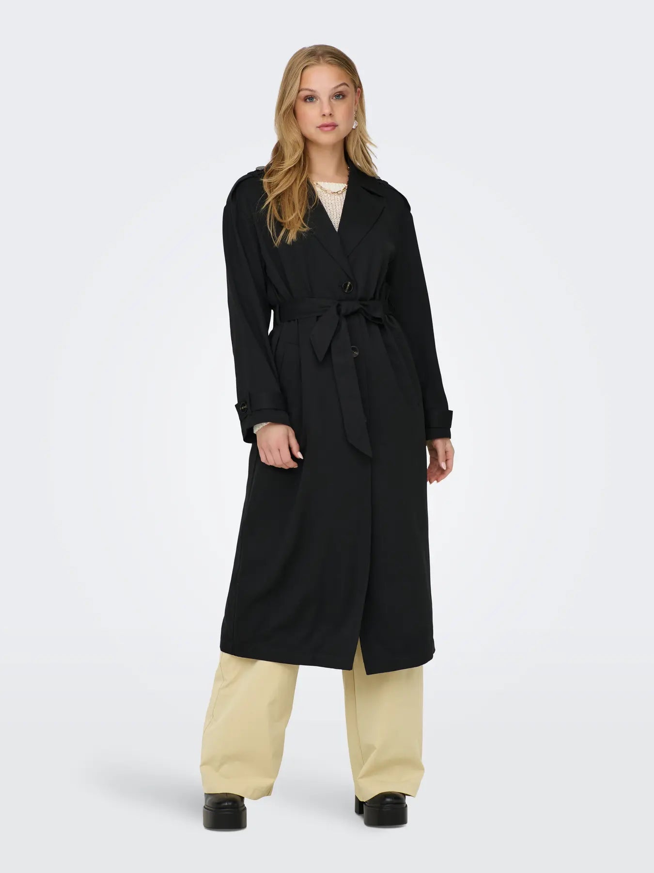 Line life x-long trenchcoat
